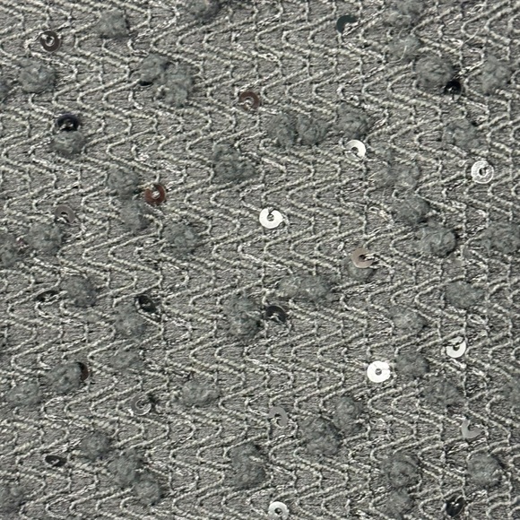 Ann Taylor Size Medium Petite Black Polyester Tank w Sequin/Bobble Detailing - Picture 2 of 10